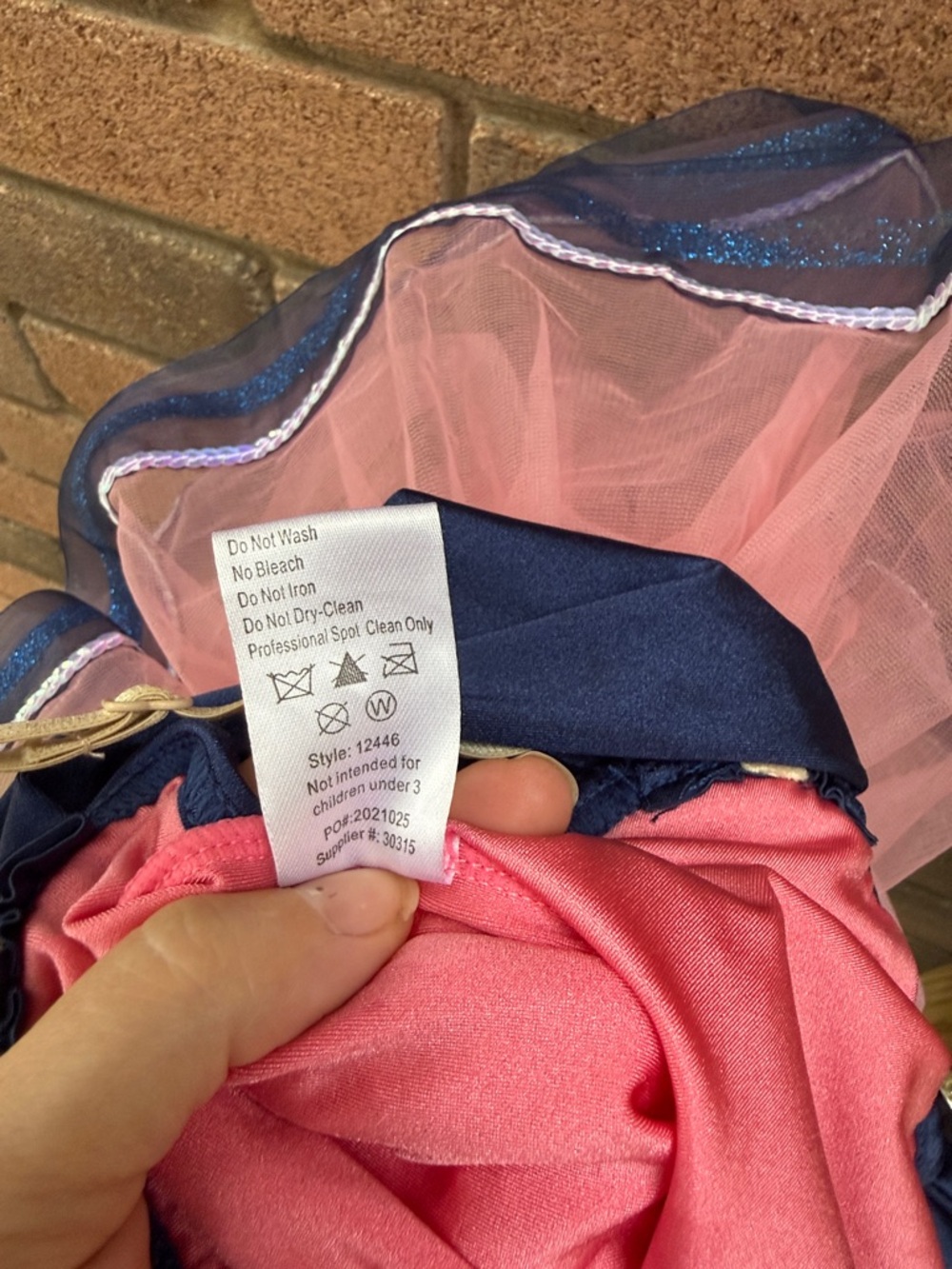 Weissman Pink and Navy Sparkle Tutu Dance Costume Size SC - Picture 8 of 9